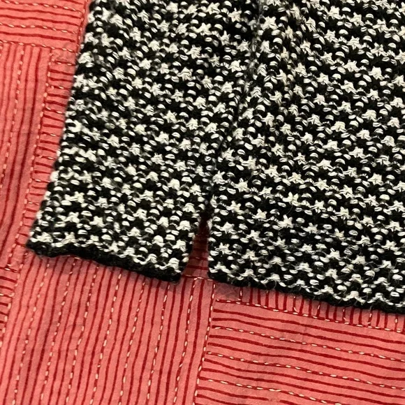 Zara Knits Women's large wool blend Black and White turtleneck Sweater - Picture 6 of 12